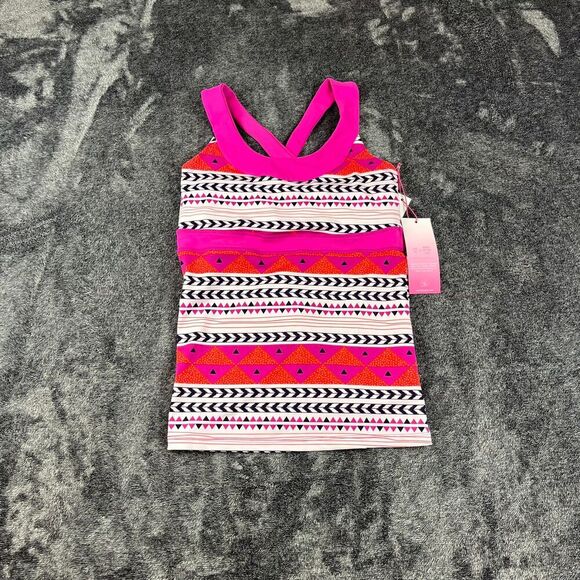 Carve Designs Savarna Tank Top Raspberry Tulum Pickleball Geometric M NWT - Picture 1 of 8